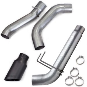 Ram 3500 Performance Exhaust - Single - Banks Power - Monster Exhaust System 5-inch 409SS, Black SideKick Tip - Black - `19-`23